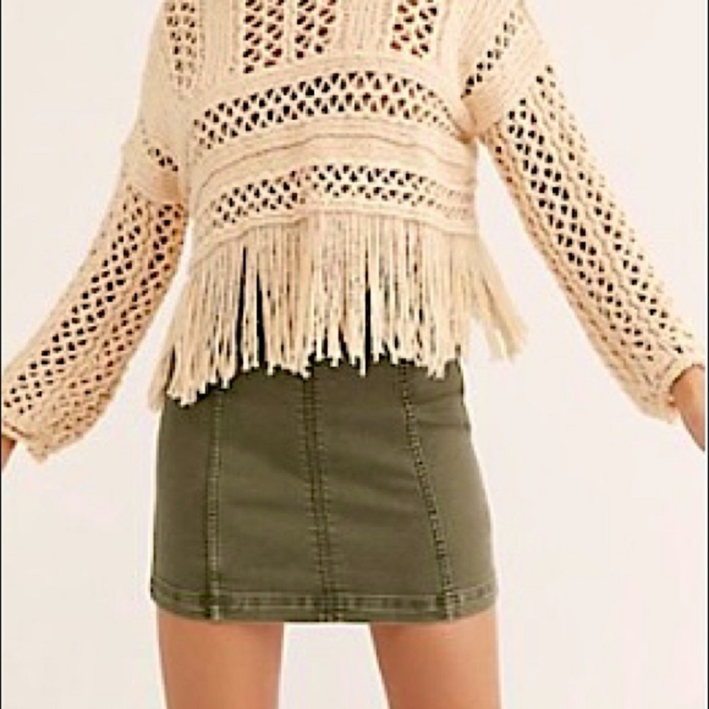 Free People Modern Femme Denim Mini Skirt